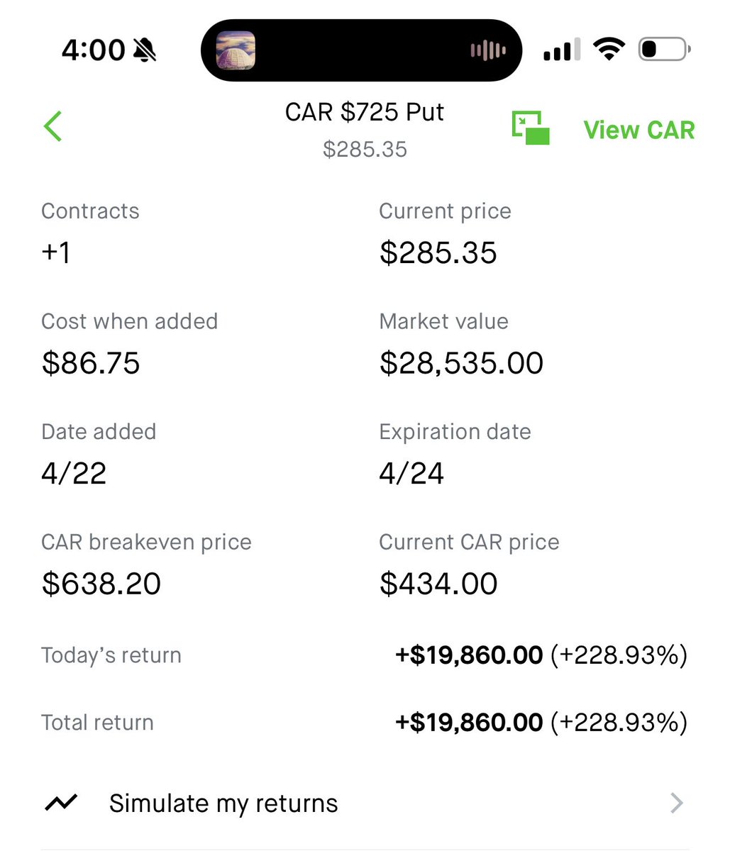 $Car king. Took this today for funsies. Panned out just fine.