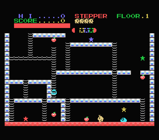 Supmsx's tweet image. ステッパー  / Stepper
#MSX #MSXWorld game of the week
An action/puzzle game where you have to collect four stars to go to a new level but of course some creatures won't you do that