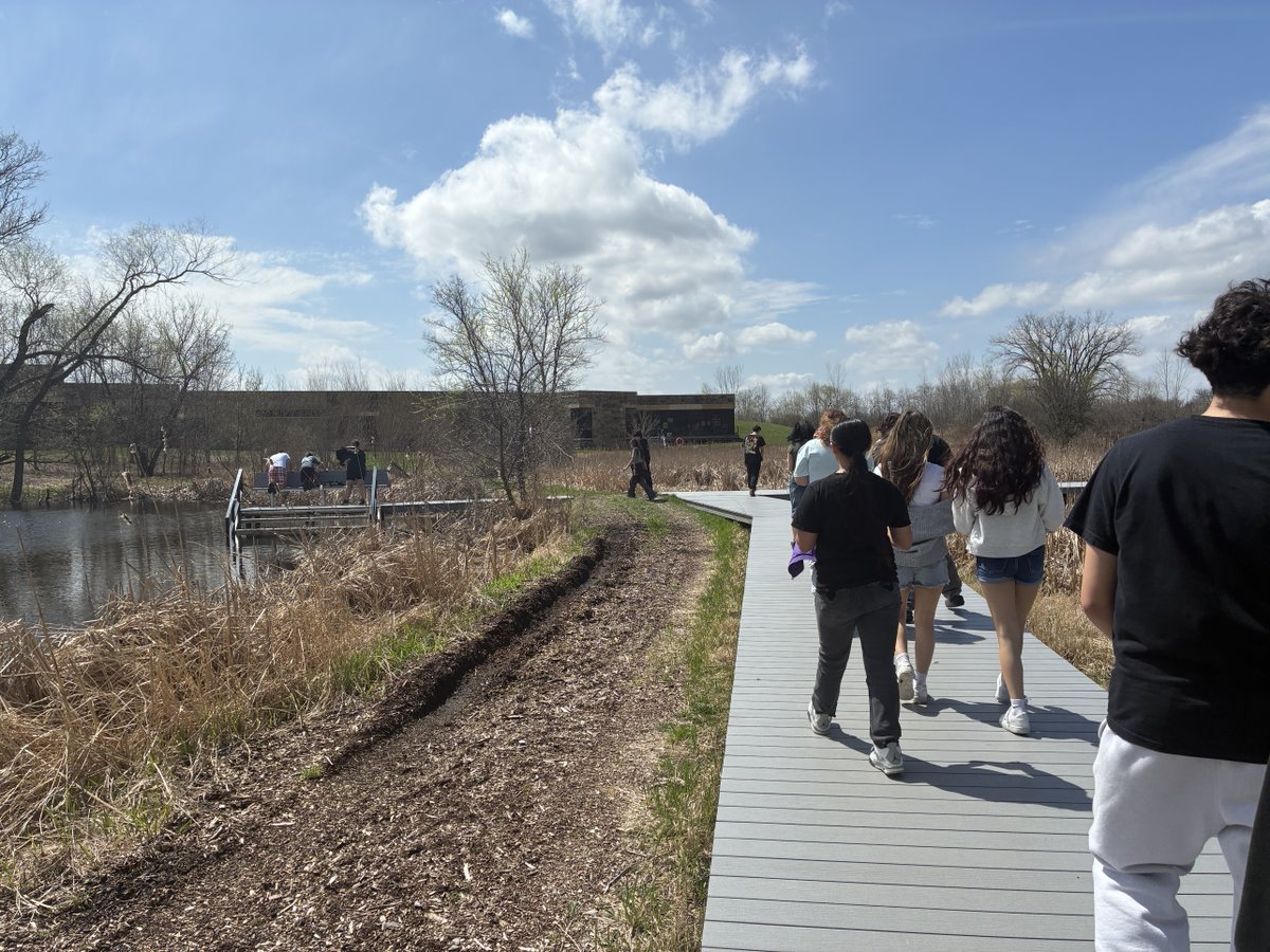 ICSMilwaukee's tweet photo. 7th graders in Language Arts class went on a Miracle Walk inspired by Walt Whitman’s poem, “Miracles”. Enjoy these photos from their adventure! #ICSEagles https://t.co/PDUjGtYeag