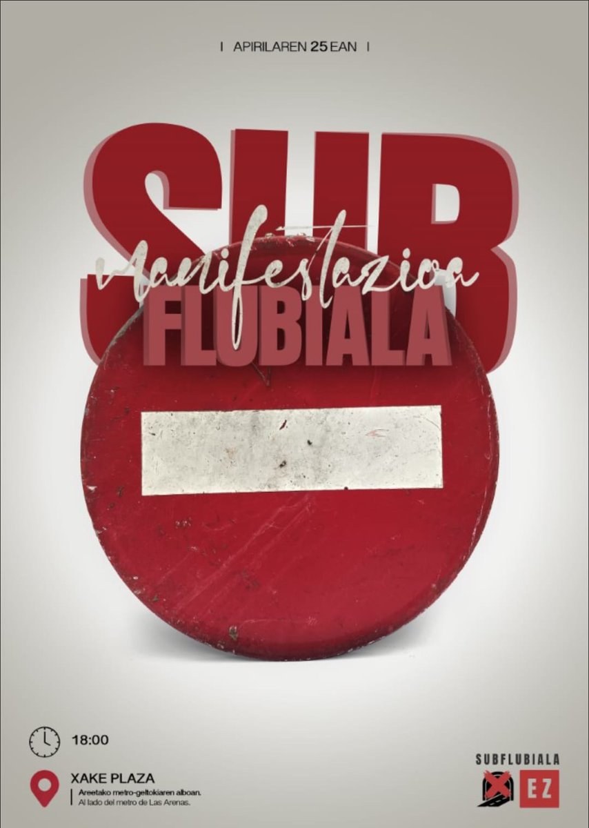 HoriaSukar's tweet photo. No podemos permitir que en plena emergencia climática sigan construyendo autovías.

Este sábado tenemos que llenar las calles contra el Subfluvial!

Únete tú también a la mani de @subflubialaez ! https://t.co/SwKwyJLZDZ