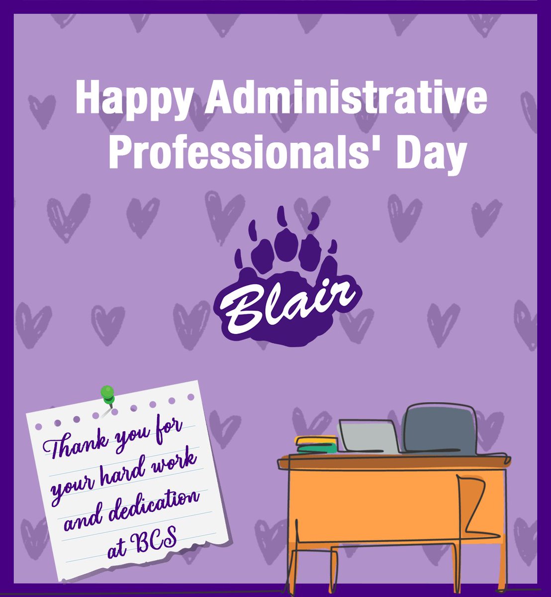 BlairSchools's tweet photo. Huge thanks to our incredible administrative professionals! Your hard work and dedication are the backbone of Blair Community Schools. We appreciate all you do! https://t.co/u2UIu4YF9w