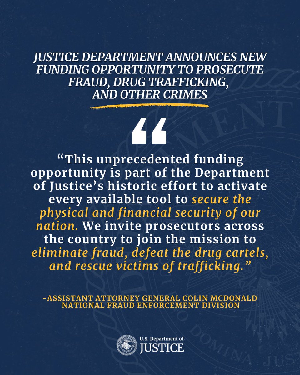 U.S. Department of Justice tweet media