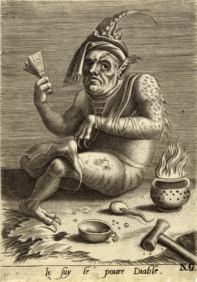 ALEJANDRODFF1's tweet image. "Mendigo leproso disfrazado de diablo" de autor anónimo inspirado en Jheronimus Bosch. Países Bajos. Hacia 1566.

#anónimo  #JheronimusBosch #arte #mendigo