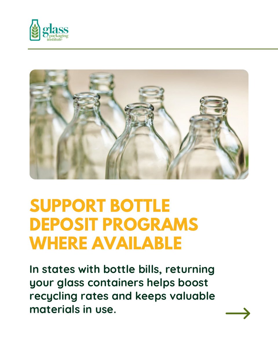 ChooseGlass's tweet photo. Happy #EarthDay2026 from GPI 🌎

Small actions can make a big impact, especially when it comes to #glass. Swipe to explore ways you can make a difference. 

Glass is 100% and endlessly #recyclable ♻️ https://t.co/j9A4ijk6xp