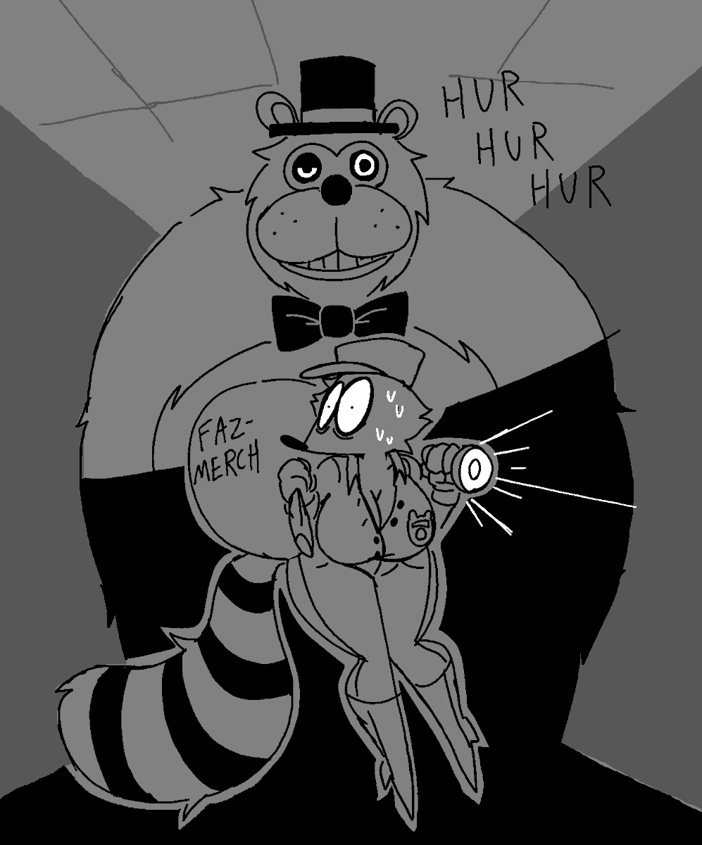 "Quirky at night" 🦝 🤖🐻