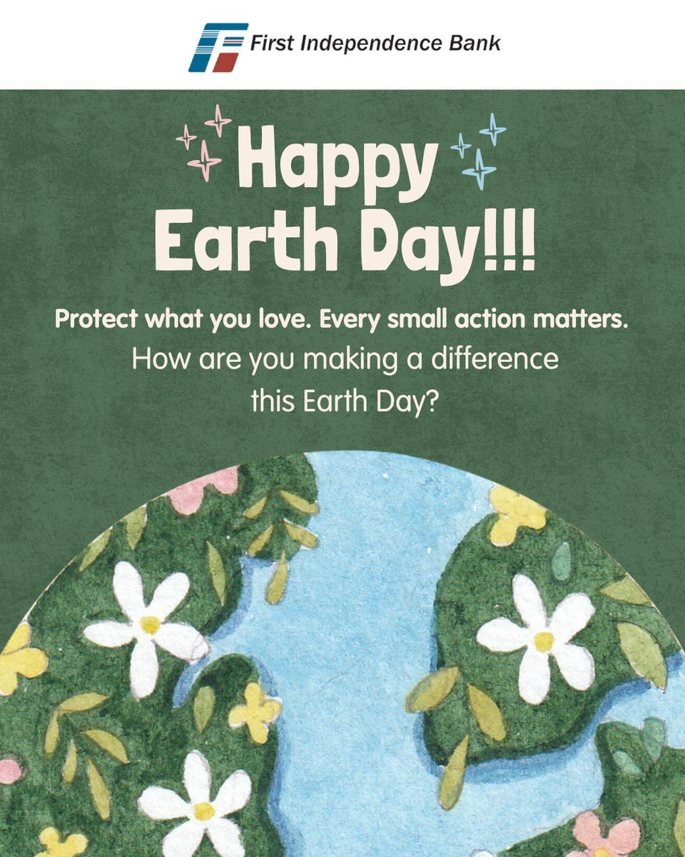 ficonnected's tweet photo. This #EarthDay🌎, we’re reminded that building stronger communities also means protecting the environment we all share!

At #FirstIndependence, we believe progress should be sustainable—supporting not only economic growth, but also a healthier future for our greater communities! https://t.co/7jO9MEdSc7