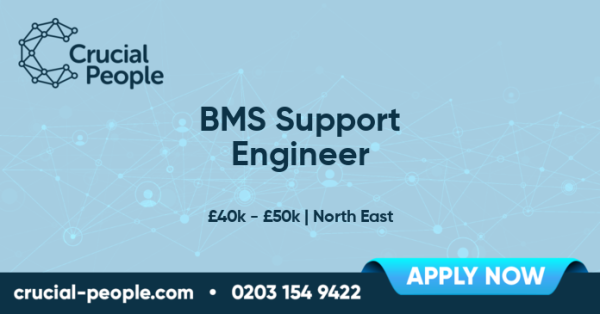 CrucialJobs's tweet image. Hiring now! BMS Support Engineer, £40k - £50k - #NorthEast. paiger.link/1326798599