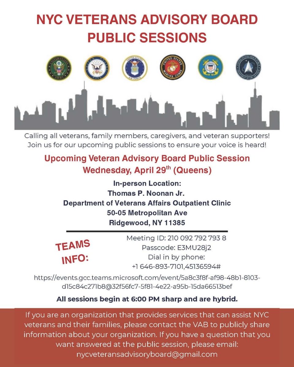 NYC Department of Veterans' Services tweet media