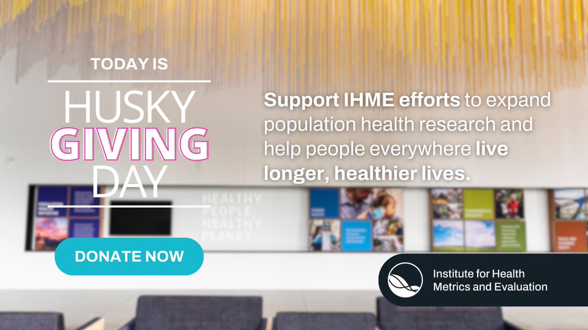 IHME_UW's tweet image. Today is Husky Giving Day! Support IHME’s research at the University of Washington and help people everywhere live longer, healthier lives. Donate now: ms.spr.ly/6014vDrPm
 
#GlobalHealth #HealthData #UW #DataForGood #HuskyGiving