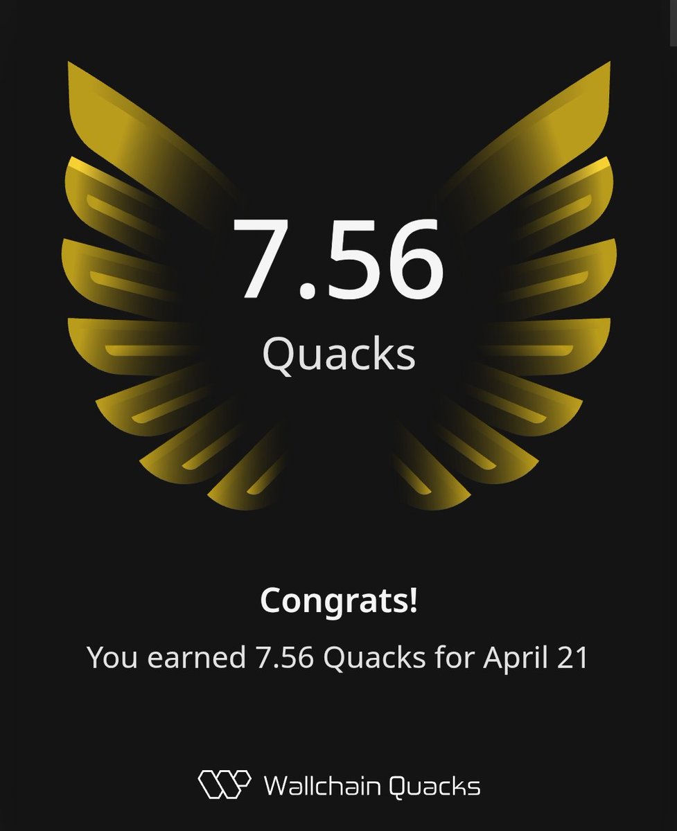 7.56 Quacks in <a href="/wallchain/">Wallchain Quacks</a> from yesterday.

Midweek’s done.

Work is behind us for today.

Time to rest and recharge.

Hope tomorrow goes well for everyone.