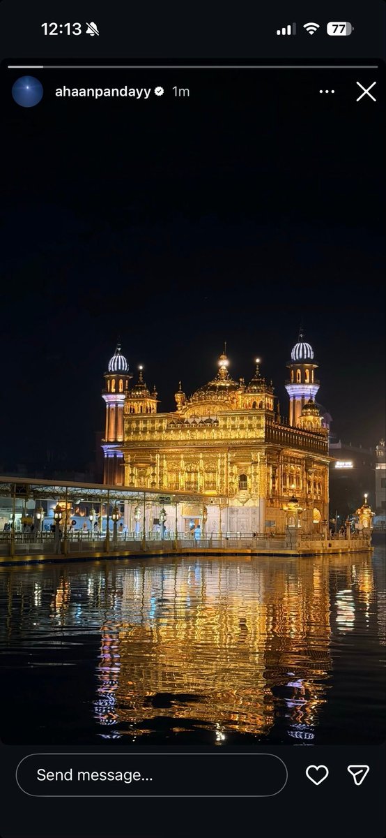 AHAAN'S INSTAGRAM STORY HE IS IN AMRITSAR 😭😭😭
(aneet's dadu passed he is there with her family most probably)