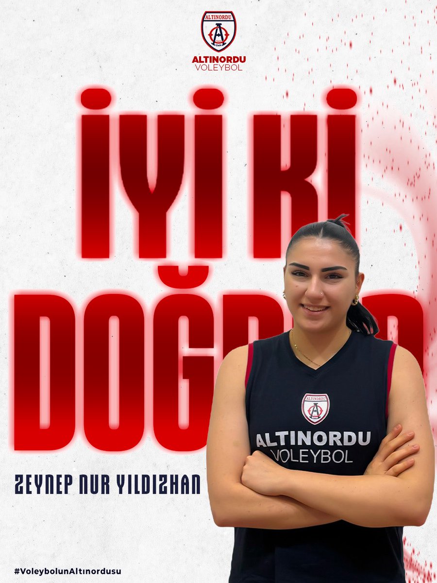 Bugün oyuncumuz Zeynep Nur Yıldızhan’ın doğum günü. 🎂

İyi ki doğdun!❤️💙

#AltınorduVoleybol #VoleybolunAltınordusu