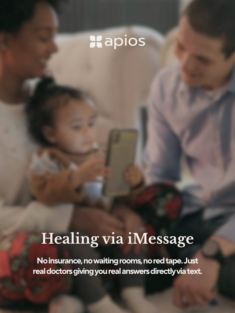 ApiosHealth's tweet photo. Stop losing productivity to the "waiting room void." 🏥Give your team the benefit they’ll actually use: 24/7 access to real doctors via iMessage. No insurance hurdles, no red tape, just instant care. 

Modernize your benefits with Apios. 💬✨ https://t.co/to9R4nV9I5
