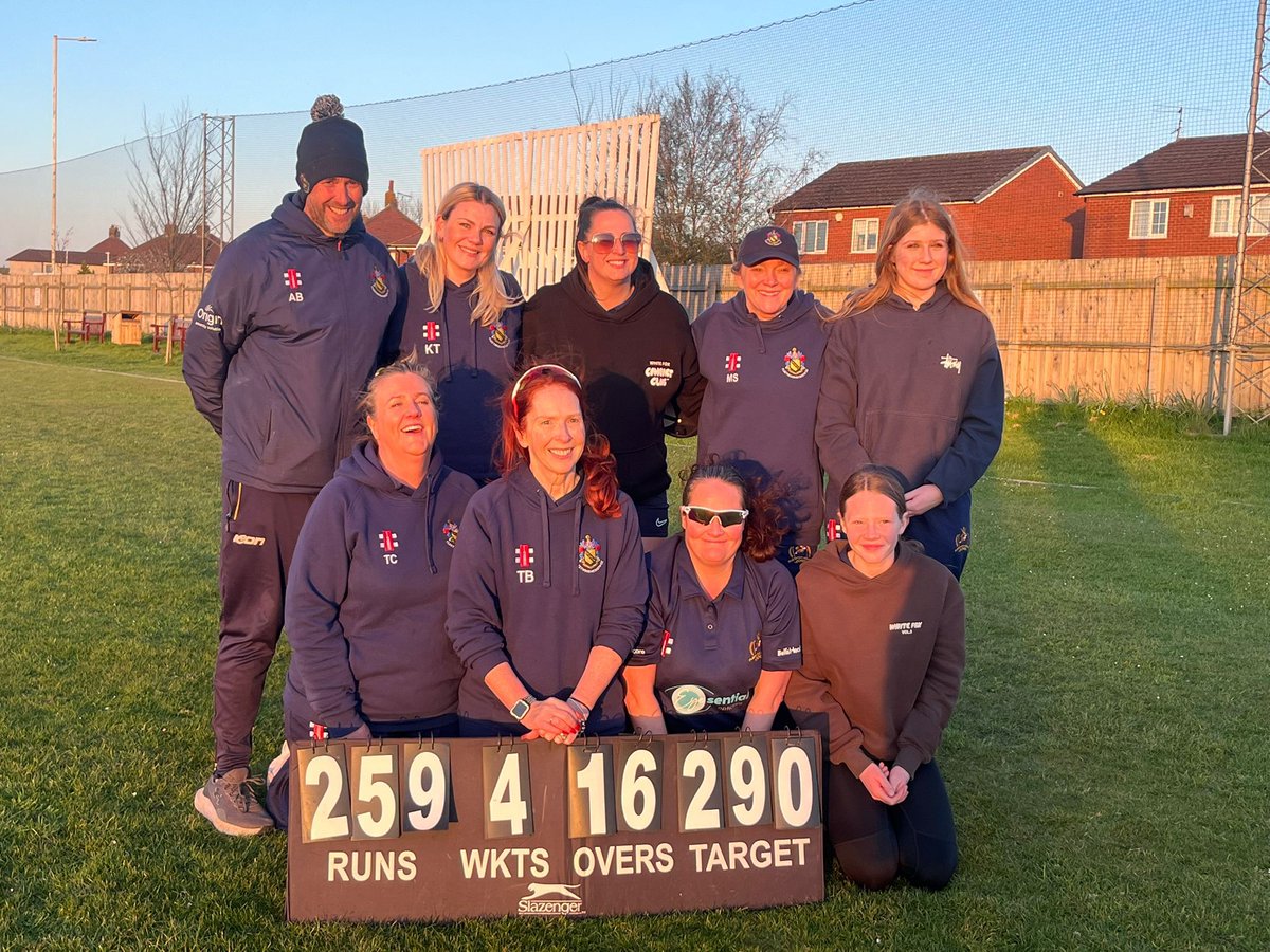 fhcricketclub's tweet photo. Smiles all round after a great win for The Foxes 🦊 yesterday against Rainhill CC! #womenscricket #fleetwoodhesketh #winnerswin https://t.co/xuawKo7Tqi