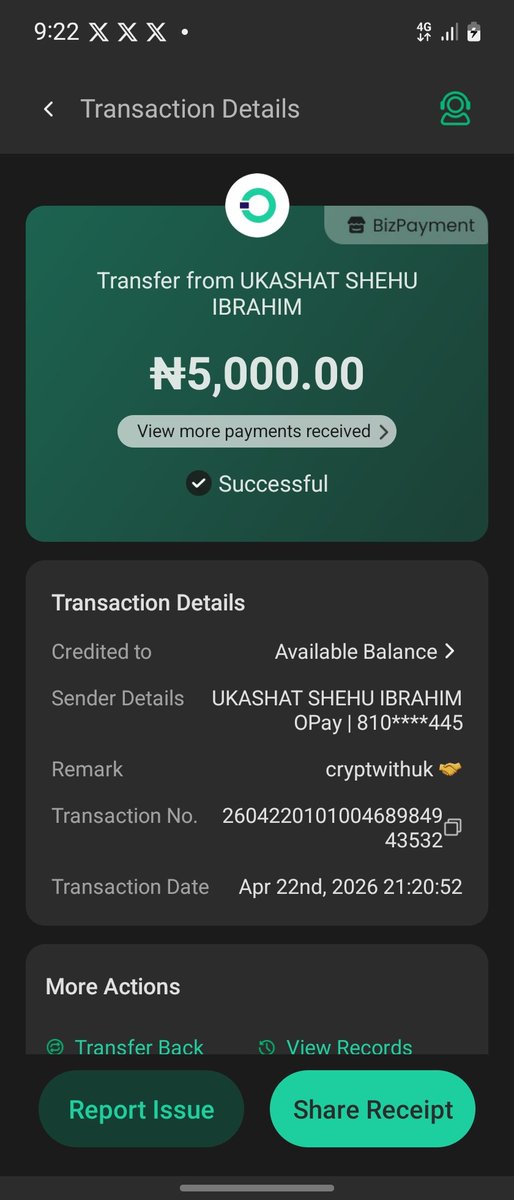 AlphaCrypto_Hub's tweet photo. @CryptwithUk Gari money don land this one fit by with milk and dollar to increase my capital 😂🤌
Thank u bro more wins ahead insha Allah https://t.co/rZTIeYRNsS