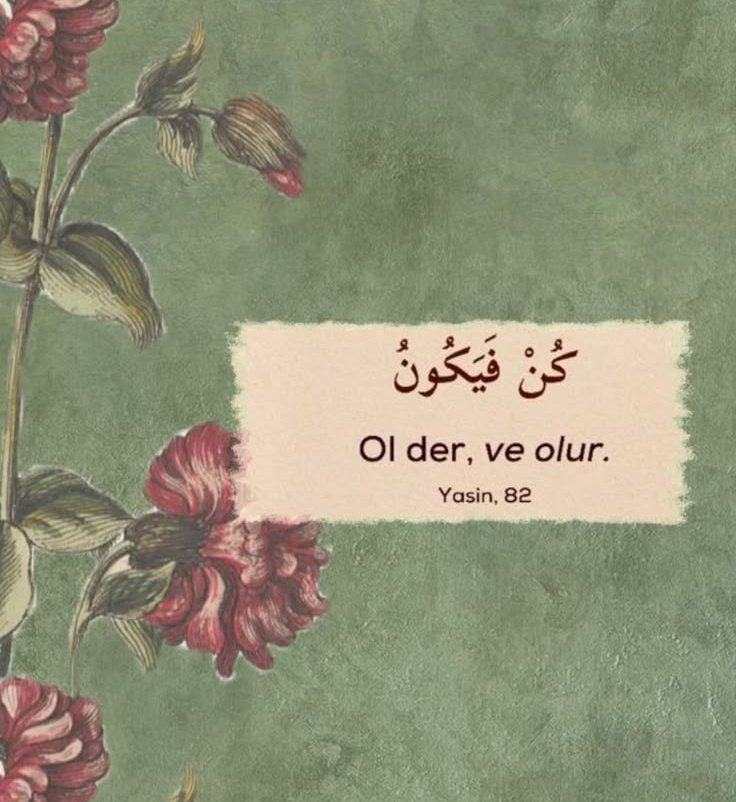 Ümidini kesme. Senin "Ol dediğinde olduran Rabbin" var.