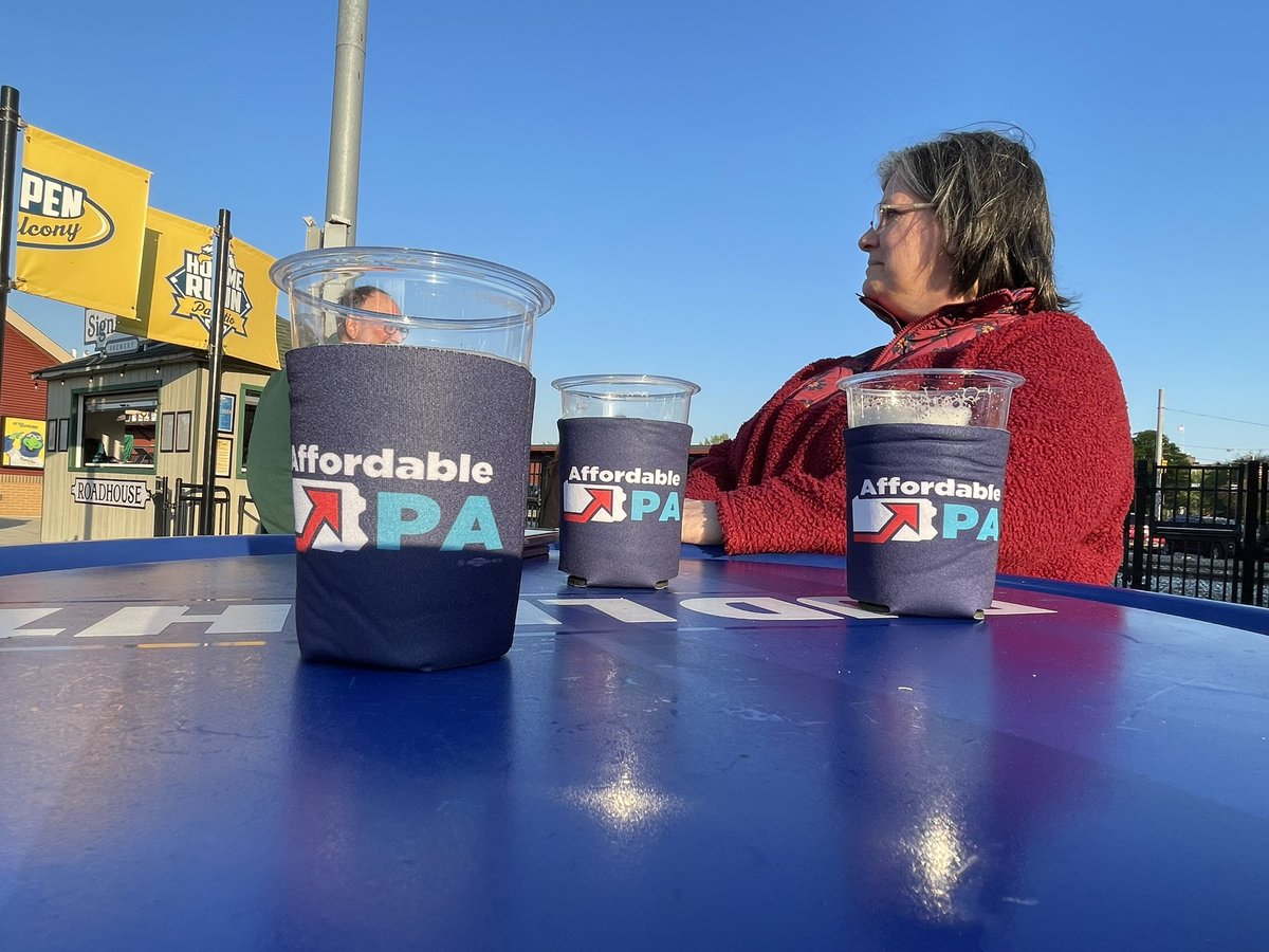 AffordablePA's tweet photo. 📈Gas prices in the South Central PA are over $4/gal. Attendees at last night’s York Revolution game saw how @RepScottPerry’s support for the Iran War is driving gas prices sky high. Rising fuel prices could cost households $740 more just in gas this year. https://t.co/nqthCQd0rC