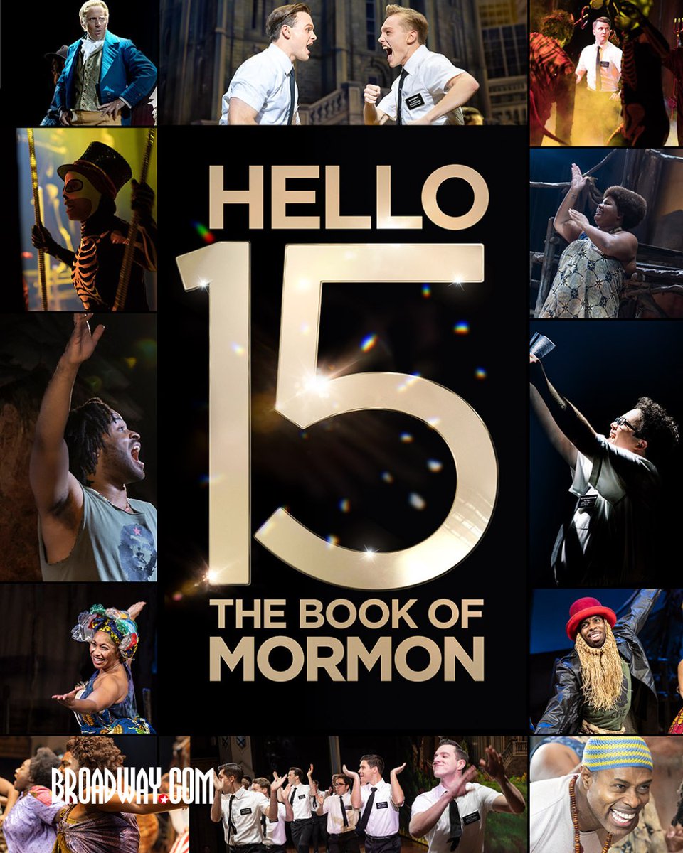GFourPro's tweet photo. @BroadwayCom: Say HELLO! to this brand-new look at THE BOOK OF MORMON now celebrating 15 years on Broadway.

#BookOfMormonMusical #Hello15 https://t.co/Vw7sq0trrK