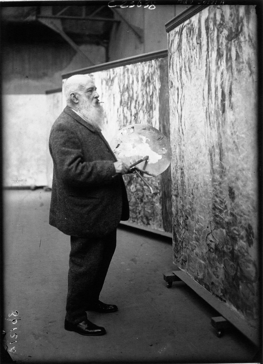 Photos de Claude Monet dans son atelier