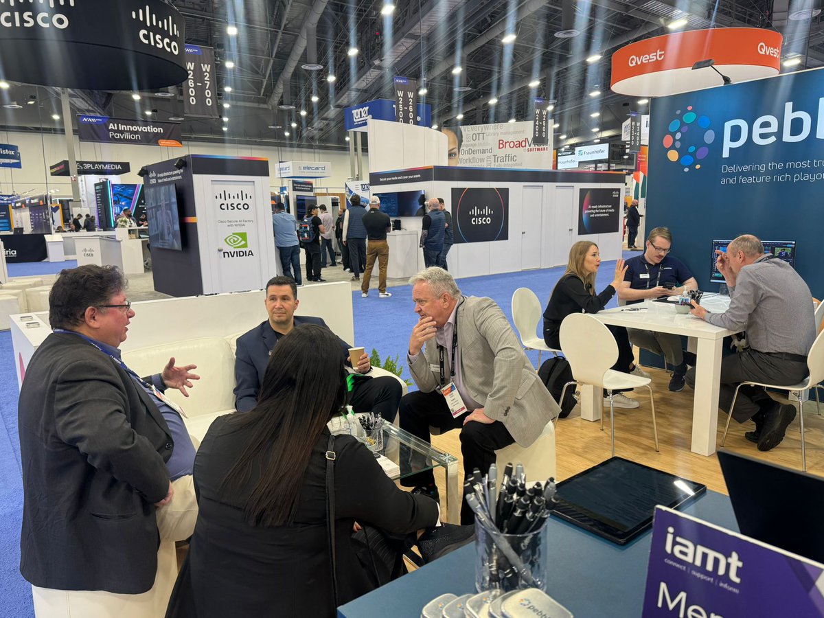 pebbleupdates's tweet photo. Last day of NAB Show 2026 - still standing!👋
Great week, great people, and a lot of time on the stand!!!
If you haven’t made it yet, Booth W2725 is your last chance. 
And to everyone who already stopped by - thank you.
#PebbleTV #PlayoutAutomation #PebbleatNAB #NABShow #NAB2026 https://t.co/mj1g399Vgm