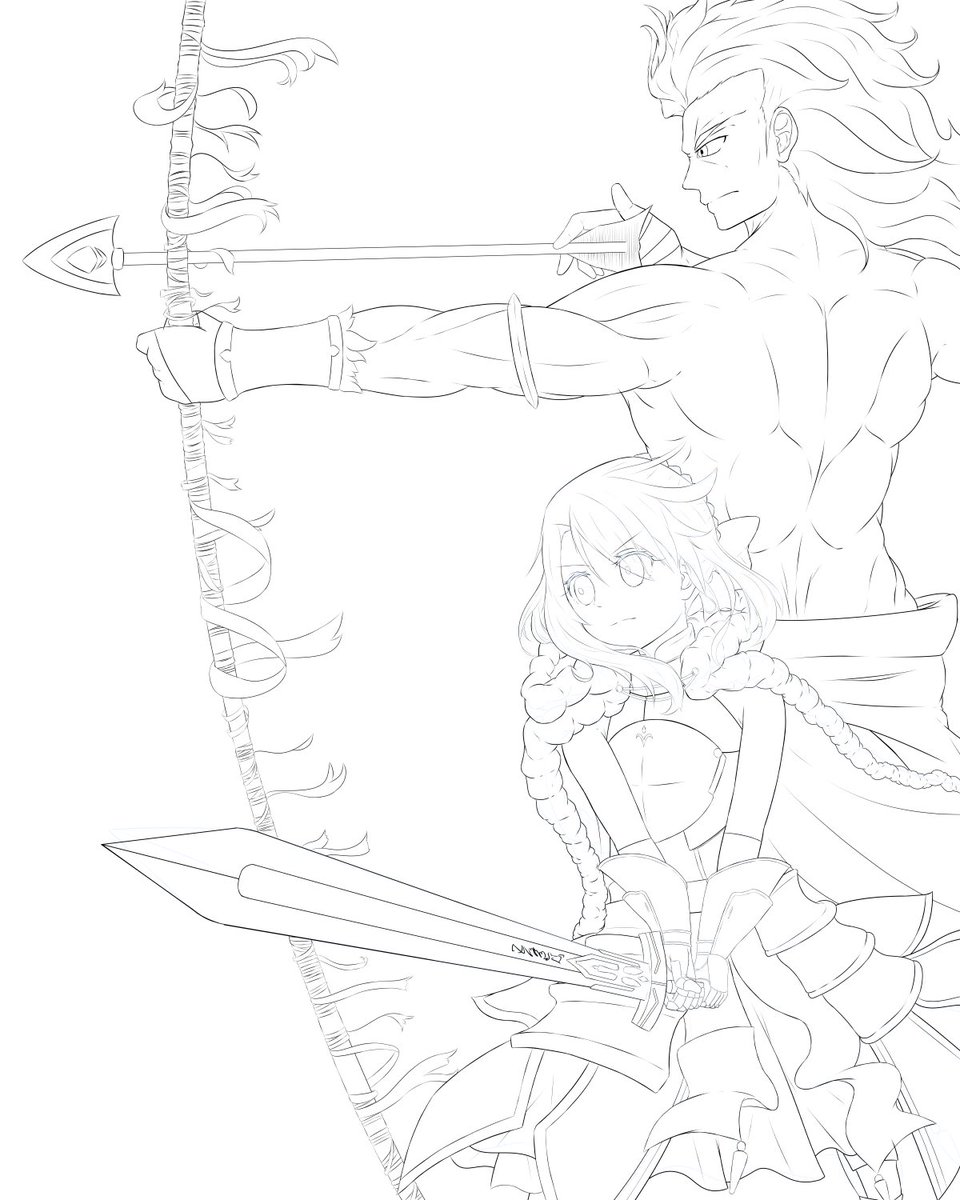 KennyCT0's tweet photo. In progress, line art for next illustration.

#clipstudiopaint #digitalart #fate #fategrandorder #fatestaynight #prismaillya #illya #illyasvielvoneinzbern #fatestrangefake #FGO https://t.co/BN0cWDZSCq