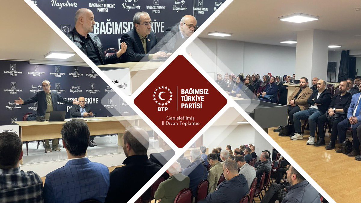 IstanbulBtp's tweet photo. Bağımsız Türkiye Partisi olarak, her geçen gün artan üye sayımızın verdiği güç ve kararlılıkla Genişletilmiş İl Divan Toplantımızı gerçekleştirdik.

Güçlü teşkilat, net hedefler, kararlı adımlar!
Tam Bağımsız Türkiye yolunda durmadan, yorulmadan çalışmaya devam ediyoruz.

#BağımsızTürkiyePartisi #TamBağımsızTürkiye #Teşkilat #Siyaset #Türkiye
