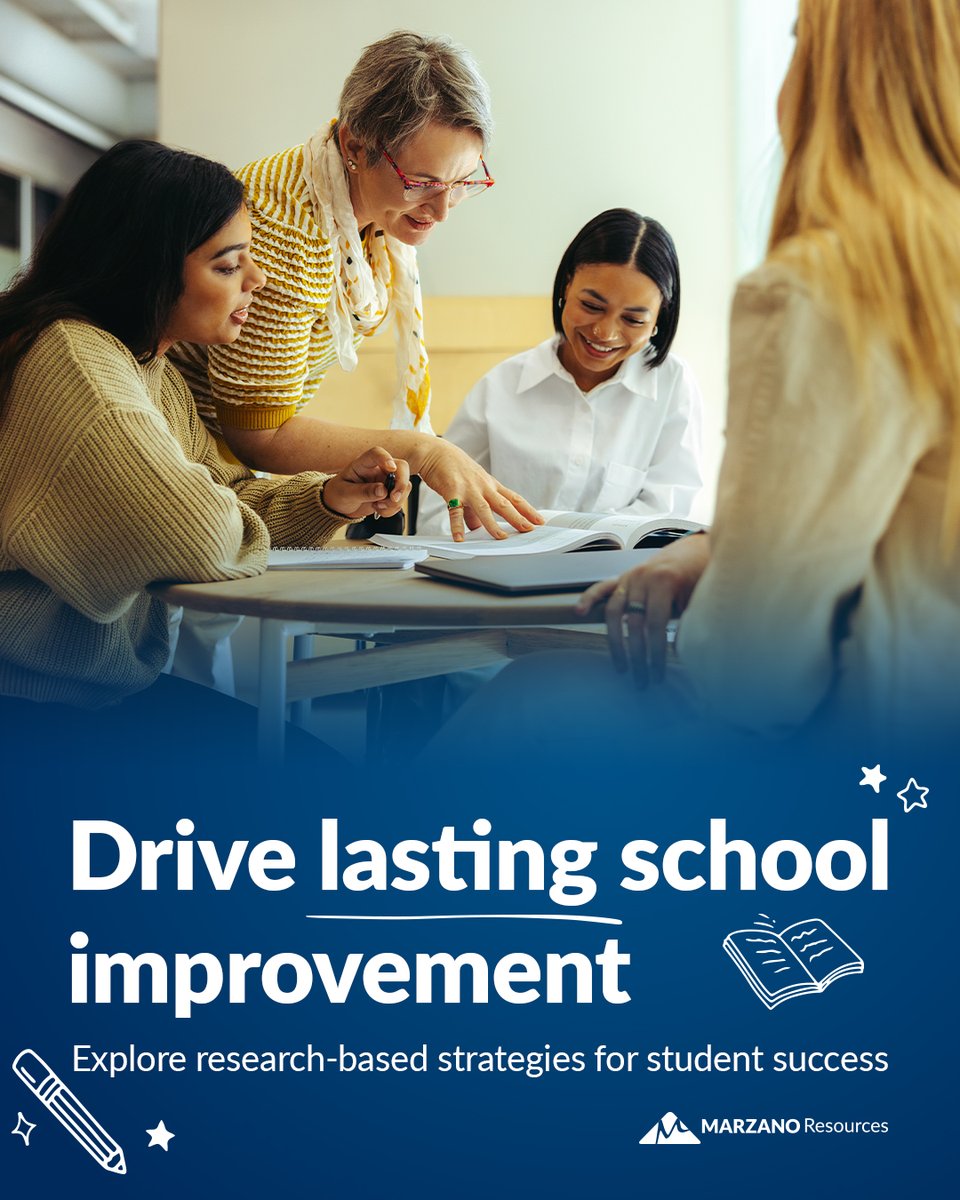 MarzanoResource's tweet image. Too many initiatives. Not enough impact?
Refocus your school’s work with proven PD resources—now up to 30% off.
Start here → marzanoresources.com/books-videos/s…
#SchoolImprovement #EdLeaders #TeacherDevelopment