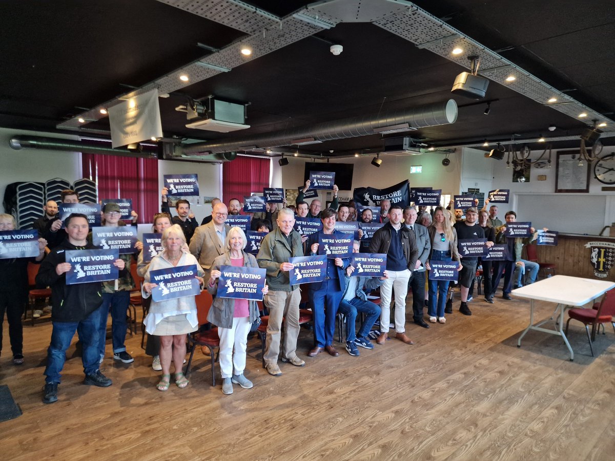 Great turnout for the first Restore Britain Bromley branch meeting.

Good to meet so many patriots in a nearby borough.