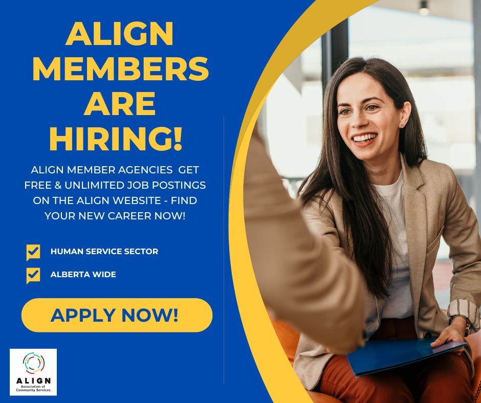 alignalberta's tweet photo. Find your new career now! See what positions our member agencies serving children, youth and families across Alberta have available and apply now! https://t.co/c8d93uffTo  #careers #jobs #applynow #hiring #humanservices #nonprofit https://t.co/JHX4TllNKL