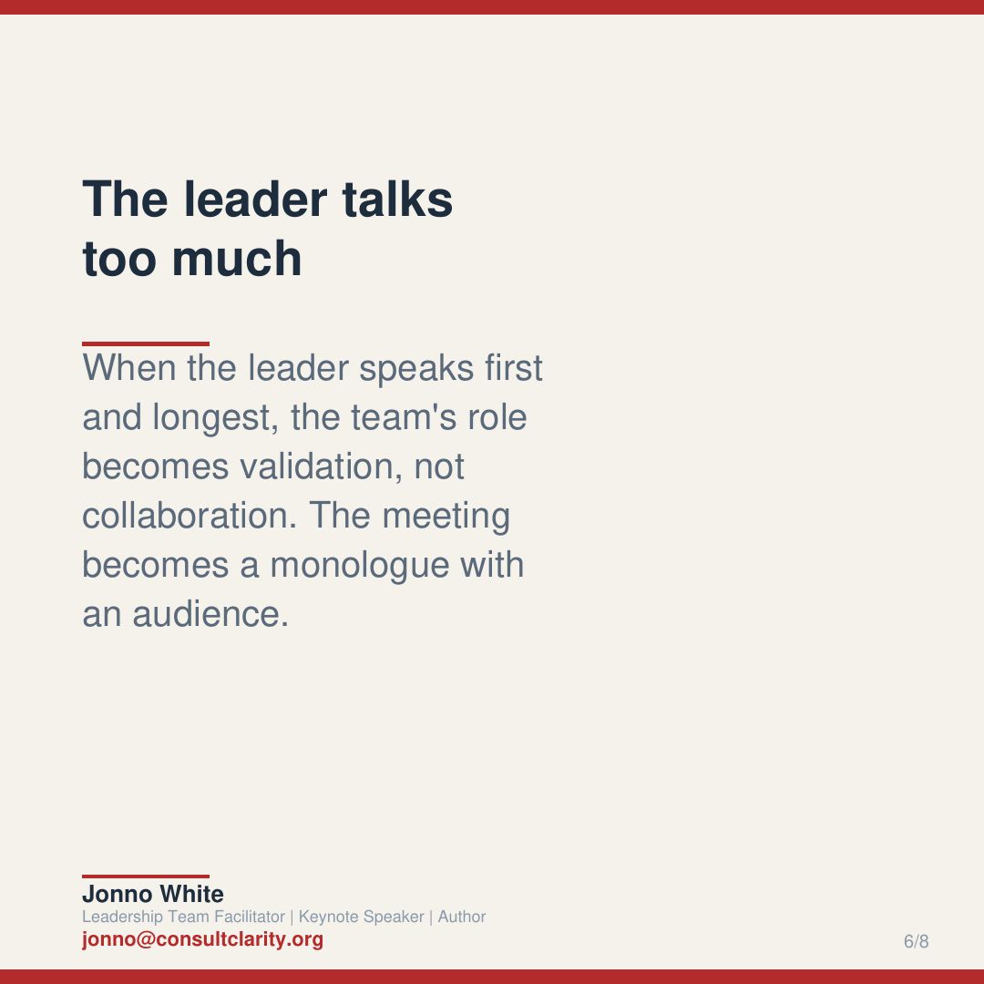 jonno_white's tweet image. 6 hidden reasons your team agrees but does not act. It is not a motivation problem. It is a structural one.

#Leadership #TeamAlignment