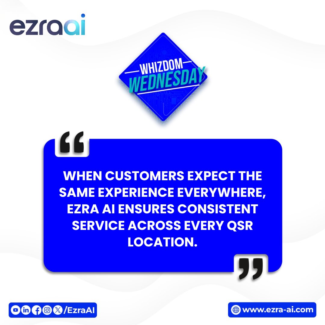 ezra__ai's tweet image. Uniform quality builds trust faster than anything else 🔁🍽️

🌟 Midweek wisdom to inspire your journey. Learn more about us at: ezra-ai.com.

#BrandConsistency #WhizdomWednesday #VoiceAI #QSR #RestaurantAI