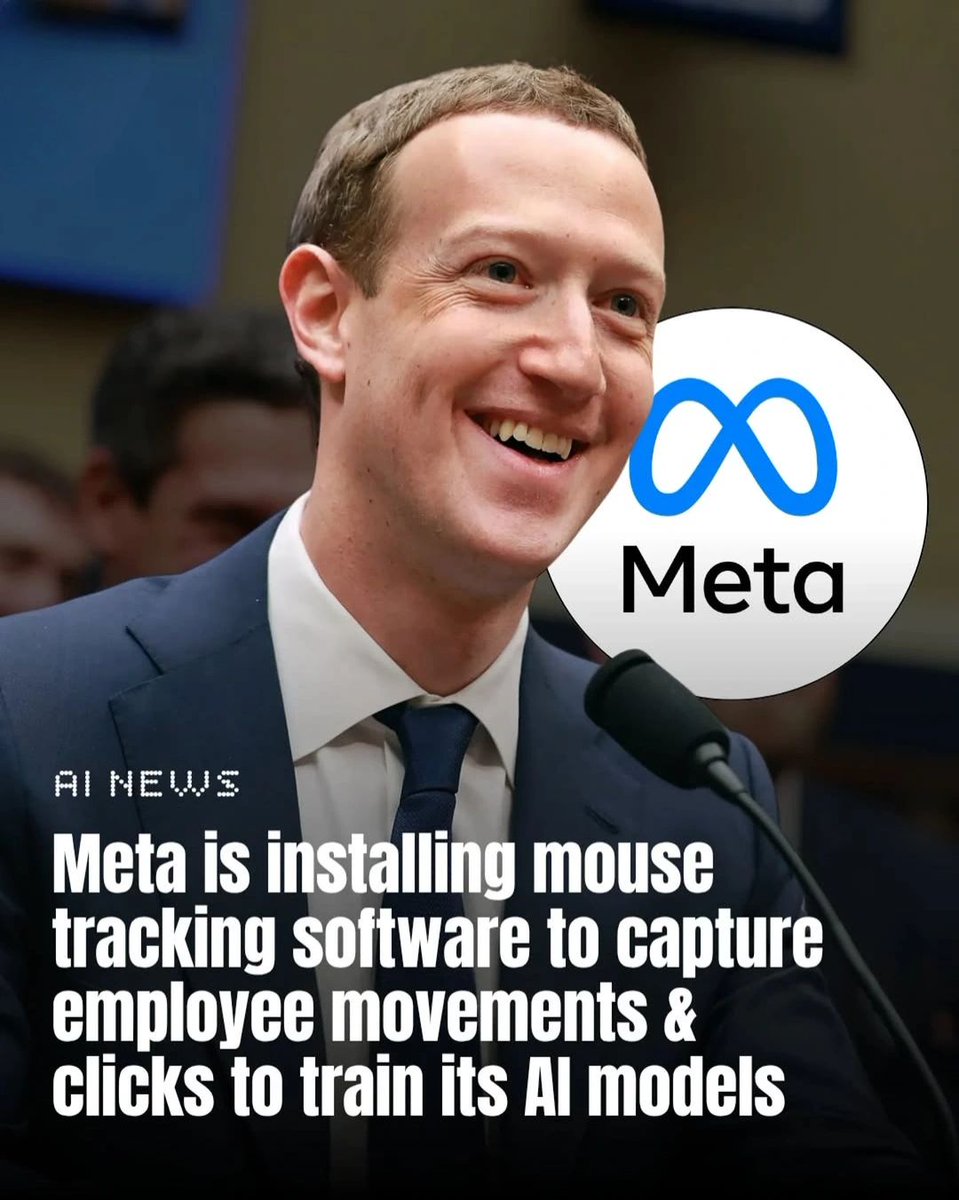 KickAaasAi's tweet photo. Meta is having their employees train their own AI replacements 🫢 https://t.co/GxIPG604zW