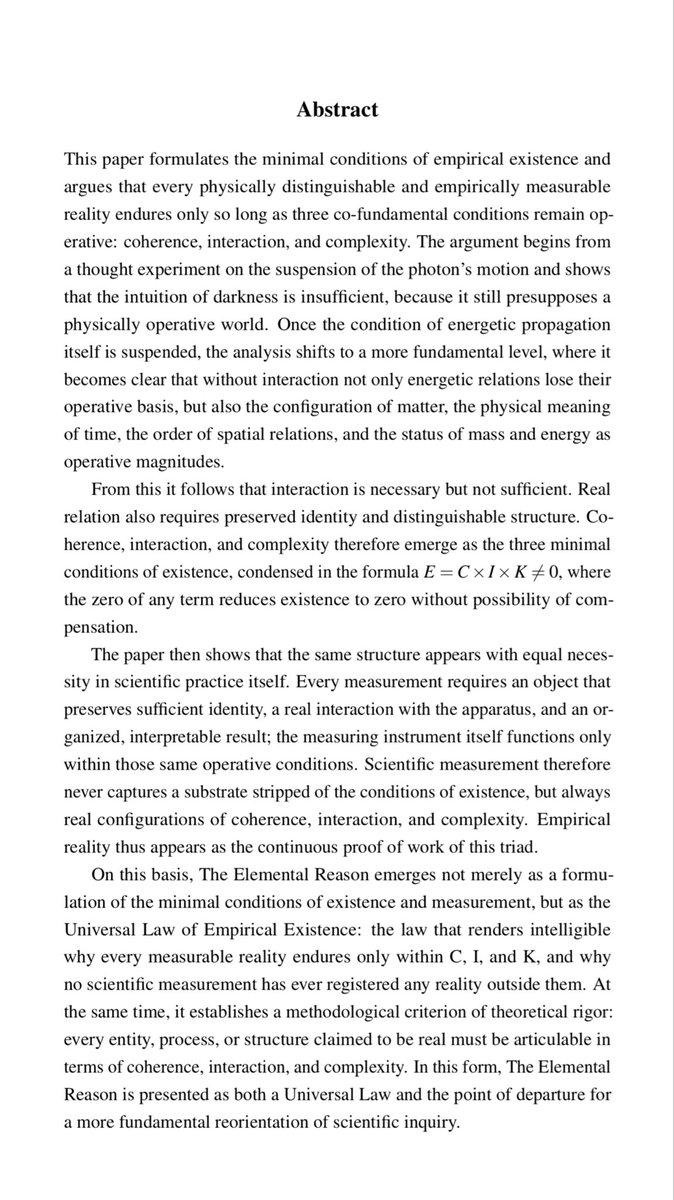 ElementalReason's tweet photo. What if science has been measuring the structure of reality for 400 years - without naming it?

Discover the full argument.