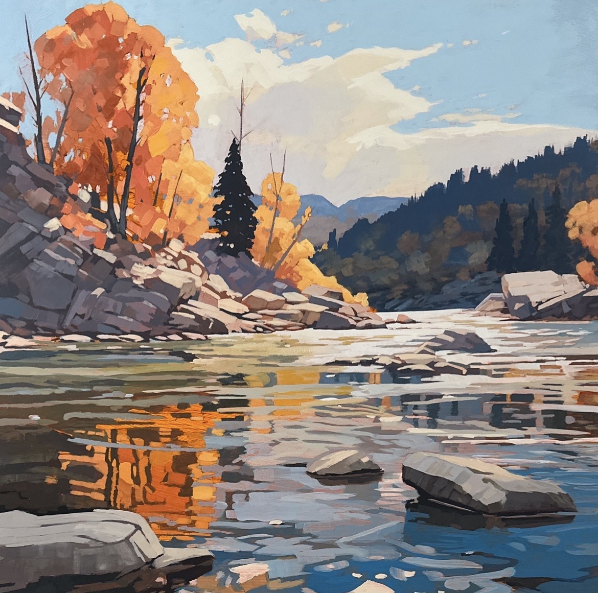 My painting TROUT WATER