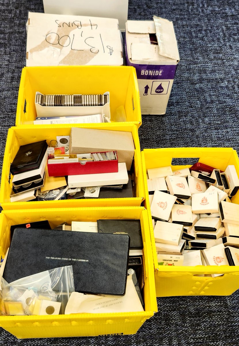 Coin_HuntersLLC's tweet image. Coins, coins, and MORE coins!!! Dave brought in another hefty haul of numismatic wonders today and we couldn't be more psyched about it! 🥳

All of these guys will be going into the auctions soon, so keep those sharp eagle-eyes ready! 👀
.
.
#coins #numismatics #OnlineAuction