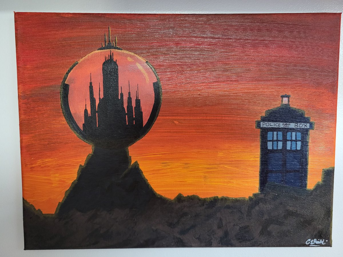 itsconnor_lewis's tweet photo. Did a Gallifrey painting, don't know how I feel about it 🤷🏼♂️ #DoctorWho #art #painting #DoccyWho #Gallifrey https://t.co/oC0BhIWgo6