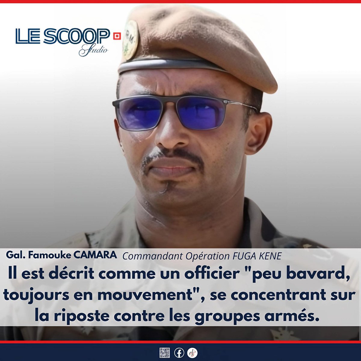 kaliloi_sy's tweet photo. Gal. Famouke CAMARA : Il est décrit comme un officier "peu bavard, toujours en mouvement", se concentrant sur la riposte contre les groupes armés. 

Vous le connaissez ? https://t.co/7iZLe1Sj8g