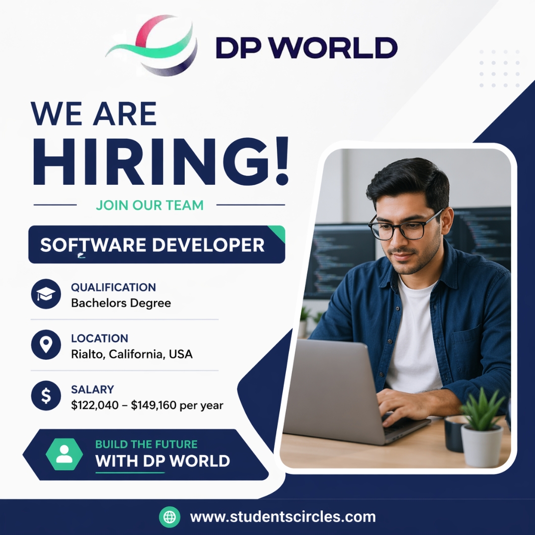 karthikpattadi's tweet image. 🚨 Hiring Alert!

DP World is hiring Software Developers in Rialto, California 🇺🇸

💰 $122K – $149K/year
🎓 Bachelor’s Degree required

Apply now 👇
studentscircles.com/dp-world-hirin…

#DPWorld #TechJobs #SoftwareDeveloper #Hiring #USAJobs #Developers #JobsAlert 

⚠️ Disclaimer: This image