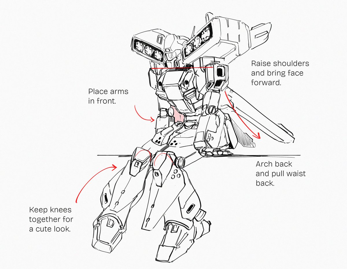 Want a cute sitting mech? 
Do this 👇