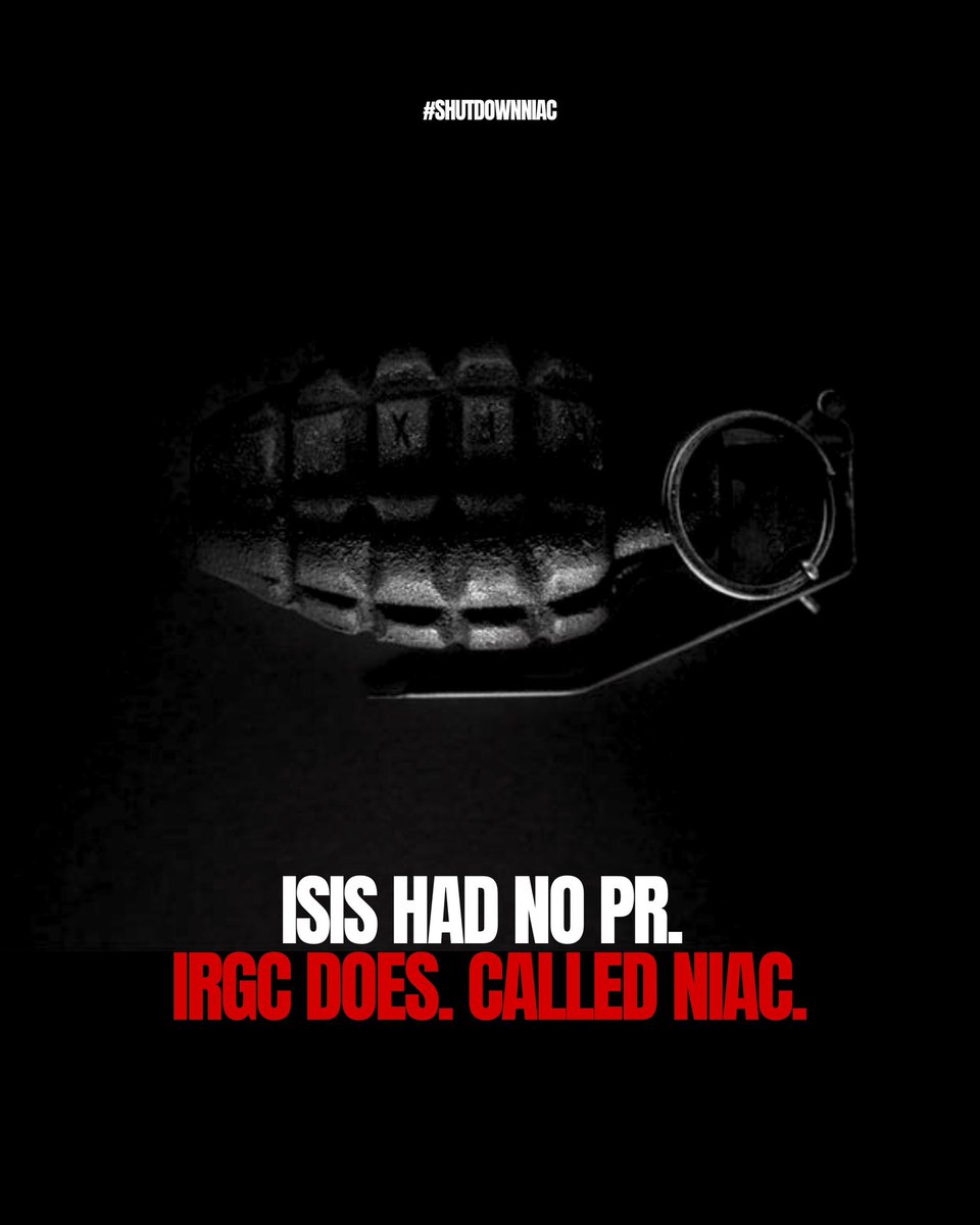 NotesOnIran's tweet photo. @DrNeilStone @Sativa888 NIAC is a mouthpiece for a terrorist cult. 
#NIACTerrorists #IRGCTerrorists #RezaPahlavi‌ForIran https://t.co/dkf4Kq7IMv