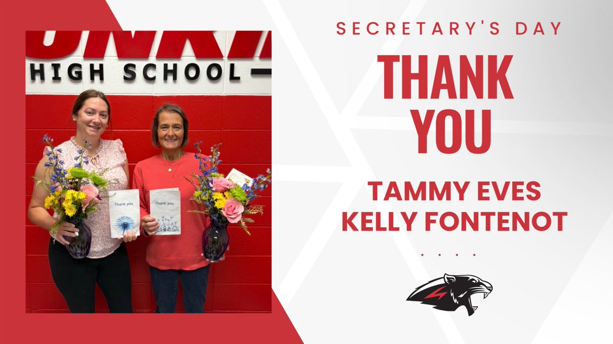 Bunkie_High's tweet image. Today we celebrate our amazing school secretaries! 

Thank you both for everything you do to support our faculty and students every day. Your positive attitudes and eagerness to help never go unnoticed. We are truly grateful for you—today and every day! #PantherPride