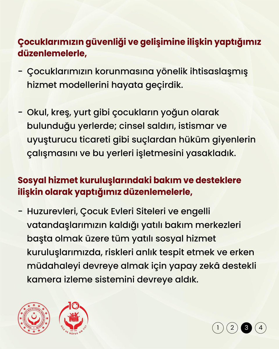 T.C. Aile ve Sosyal Hizmetler Bakanlığı tweet media