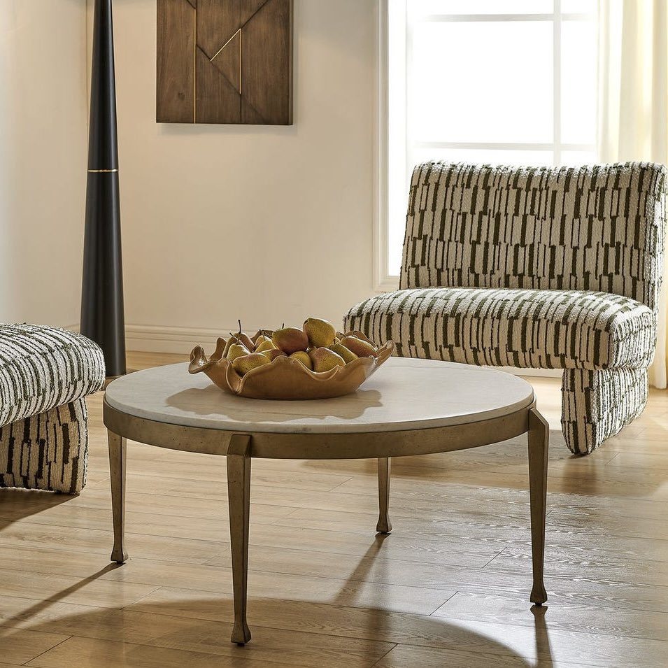 shopcbdecor's tweet image. 20% OFF @shopcbdecor Crafted with a warm brass metal frame with subtle texture, the Tylan Coffee Table features a white marble top with delicate light brown veining. 🛍 casabelladecor.net FREE SHIPPING ON ALL ORDERS! #coffeetables #accenttable #casabella #casabelladecor