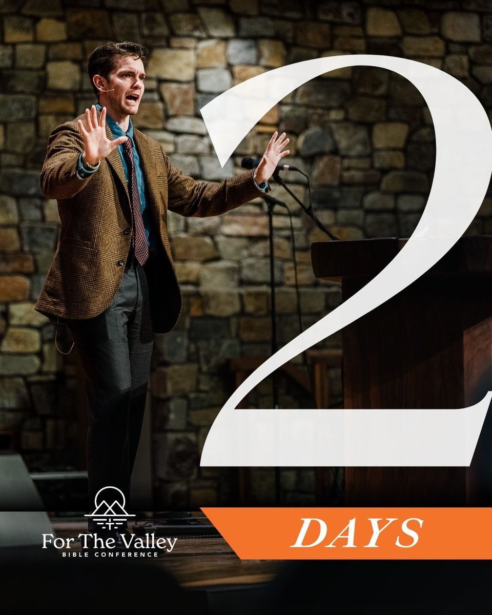 GCoftheValley's tweet photo. Two days until we worship together through hearing God’s Word preached and singing! Join us at For the Valley Bible Conference. 
•
Register at https://t.co/Pn4j1khpoI 
#valleybibleconference https://t.co/husebah51q
