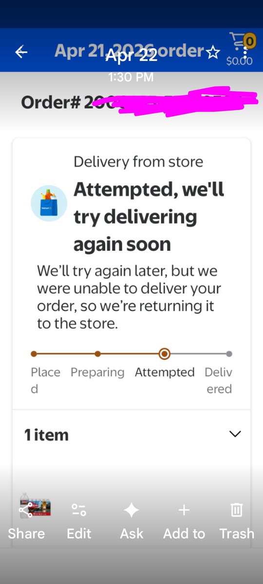 nysuzyinvegas's tweet image. @walmarthelp #Walmart why does this keep happening? We have been home all day. We have security cameras. No one made any attempts at delivering our items. You take our $ for items &amp;amp; then pretend you can't deliver them. Then you make us wait to get a refund. Poor customer service.