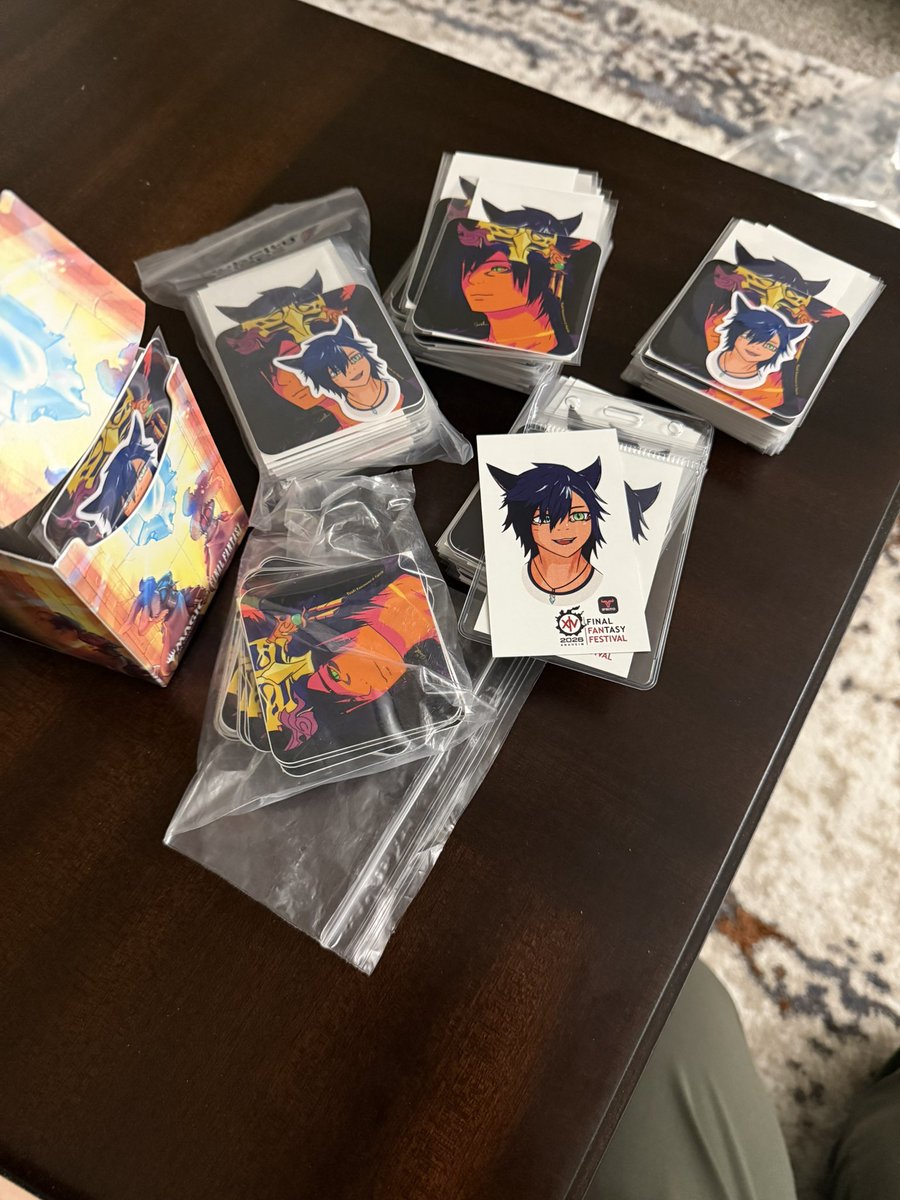 KuroEFX's tweet photo. #FanfestWolTrade #ffxiv Gonna be bringing these for Fan Fest this year https://t.co/KNHg6ituFs