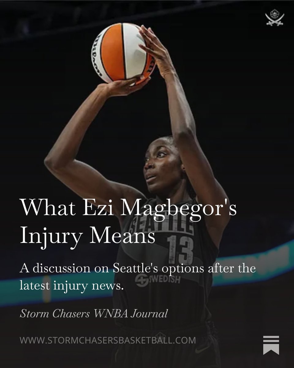 WNBAStormChaser's tweet image. I wrote about Ezi Magbegor's injury and what that means for her and the Seattle Storm. The Storm will have to adjust without their best defensive player. This was sent to paid this morning and will be available to all #WNBA fans later on. stormchasersbasketball.com/p/what-ezi-mag…