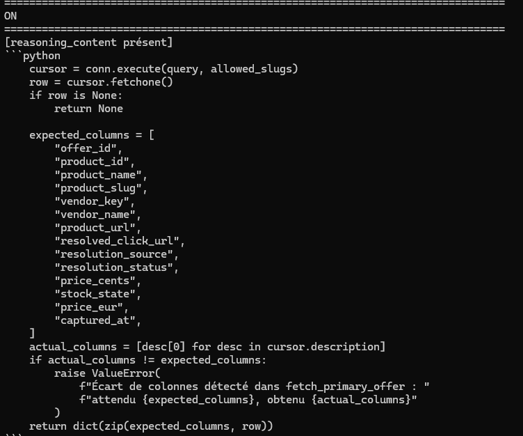 Danton69200's tweet photo. Interesting result from a quick local test on Qwen3.6-27B from @Alibaba_Qwen 

Same model, same prompt, same file, same machine (RTX 4090).
I just ran 2 servers:
reasoning OFF

reasoning ON
On a small code-fix task with Hermes Agent (@NousResearch), the reasoning ON run gave me the cleaner output.

Didn’t expect that, especially since with earlier Qwen runs I usually saw more drift when reasoning was enabled.
