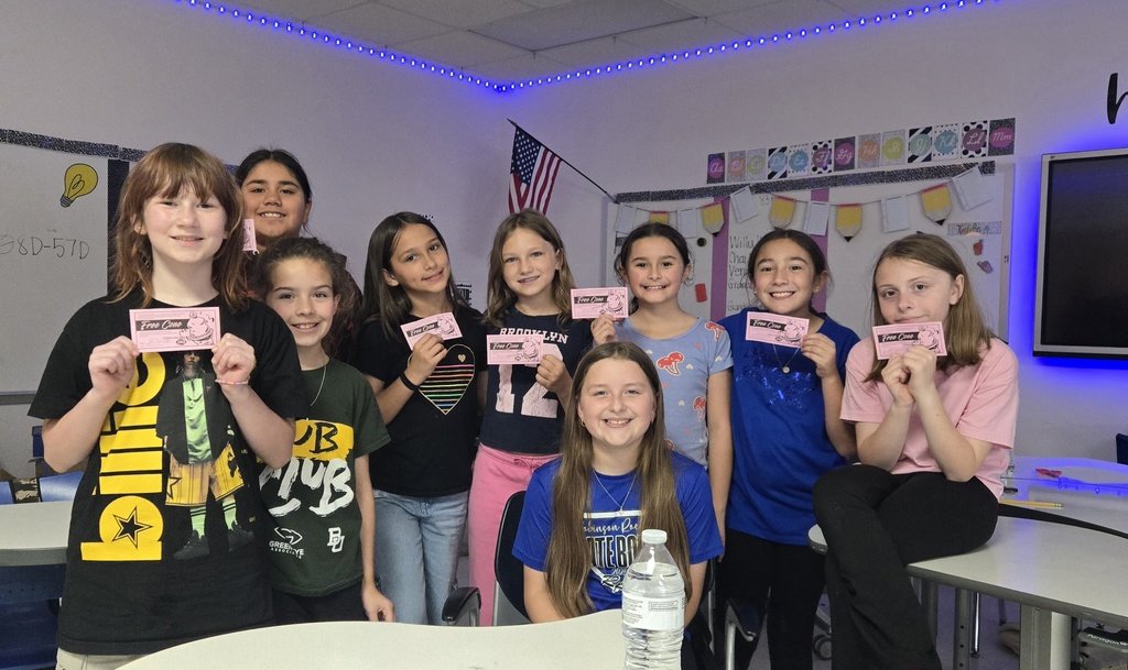 RISgreatness's tweet photo. 4th grade teachers had their annual celebration of the STAAR test being finished at Dairy Queen. Thank you Dairy Queen for gifting every 4th grader with a free ice cream cone. 4th grade loves Dairy Queen! https://t.co/0fgjHUhDmA