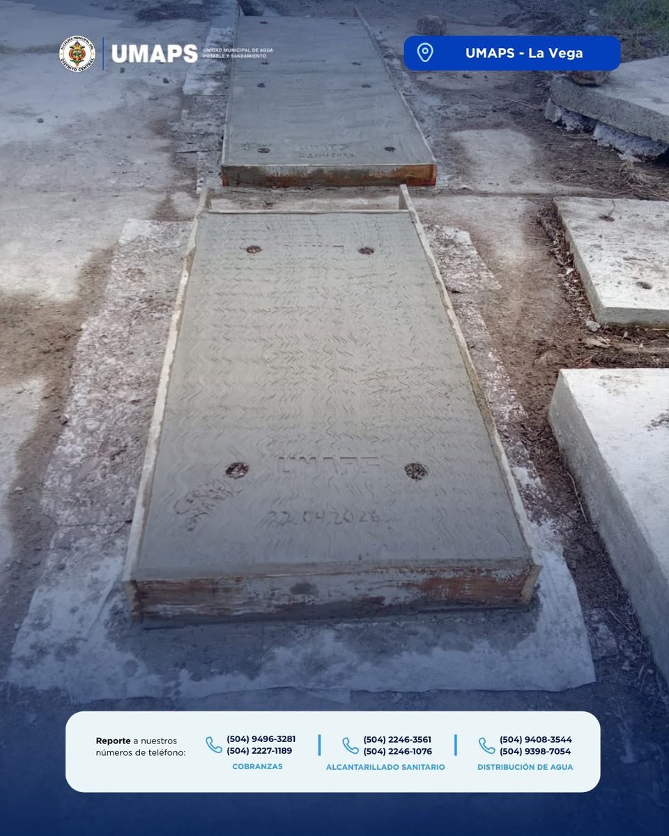 umapsdc's tweet image. 💧En La Vega, #UMAPS fabrica a diario tapaderas y casquetes para pozos y tragantes, manteniendo stock para responder rápido ante daños o robos.

👷‍♂️ Con 21 días de curado, garantizan resistencia y seguridad.

🚶‍♀️🚗 Más infraestructura, menos riesgos para todos.